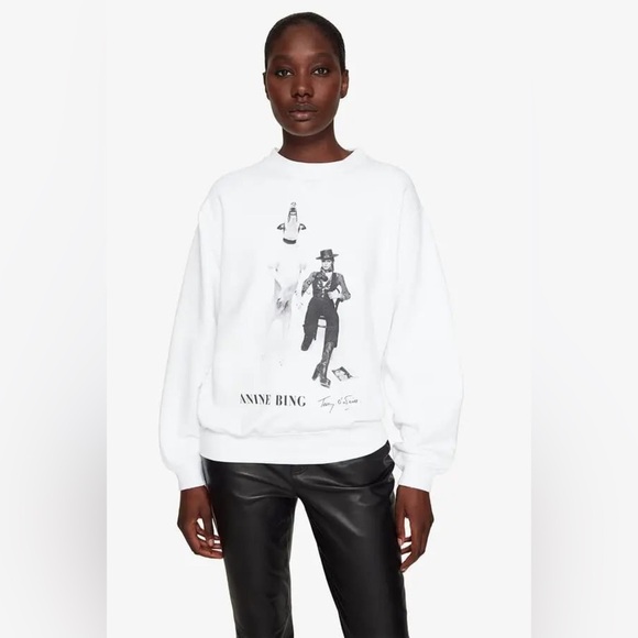 Anine Bing - Ramona Cotton Sweatshirt Ab X To David Bowie NWT - Picture 4 of 5